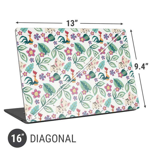 Disney Princess Moana Pua and Heihei Pattern Universal Laptop 16in (13 x 9.4in) Skin